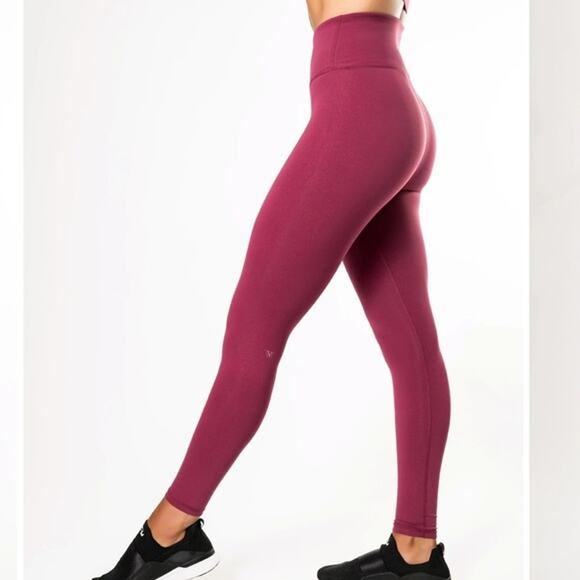 IVL Collective Go Power Sport Raspberry Glitter High Rise Cropped Leggings Sz 14 - Picture 3 of 11